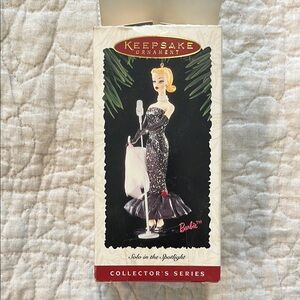 Hallmark Keepsake vintage Barbie Ornament in Black and White